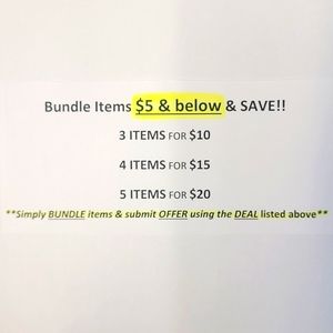 "$5 & Below" BUNDLE DEAL!